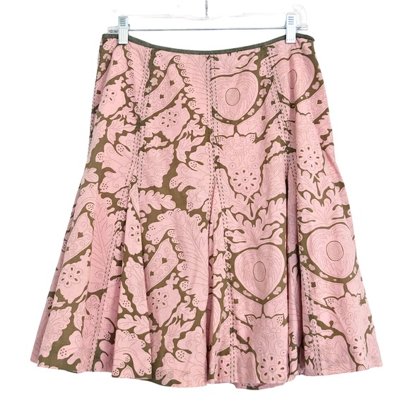 Anthropologie Dresses & Skirts - Anthropologie | Elevenses Botanical Floral Print Flared Skirt